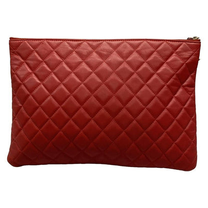 Chanel Clutch Bag Matelasse Red Gold Hardware / Casino Lucky Charm Lambskin