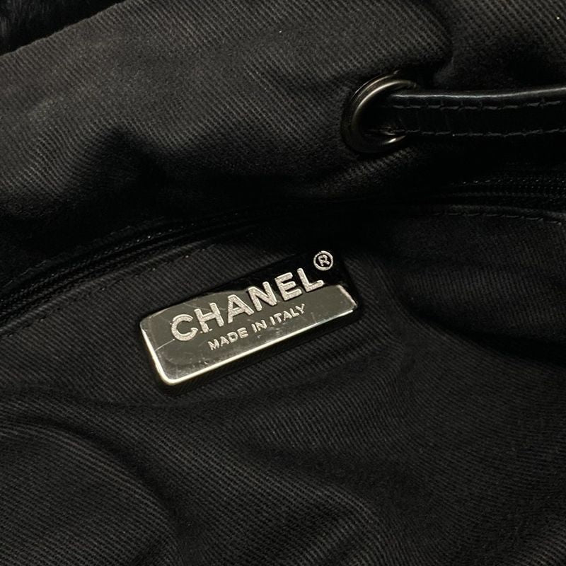 Chanel Tote Bag - A32499 Black Chain Shoulder/silver Hardware Leather