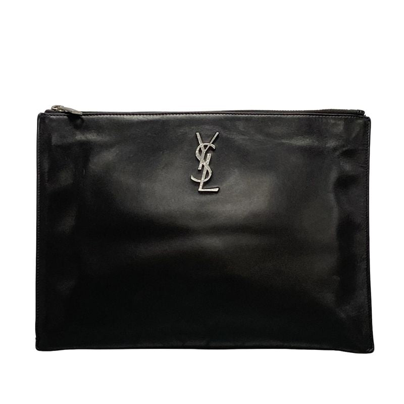Saint Laurent Paris Clutch Bag - 453249 Black Leather
