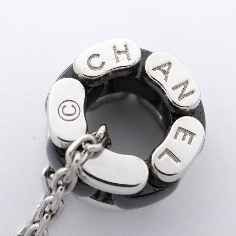 Chanel Necklace Ultra Collection 18K White Gold White Gold Ceramic Black Cles