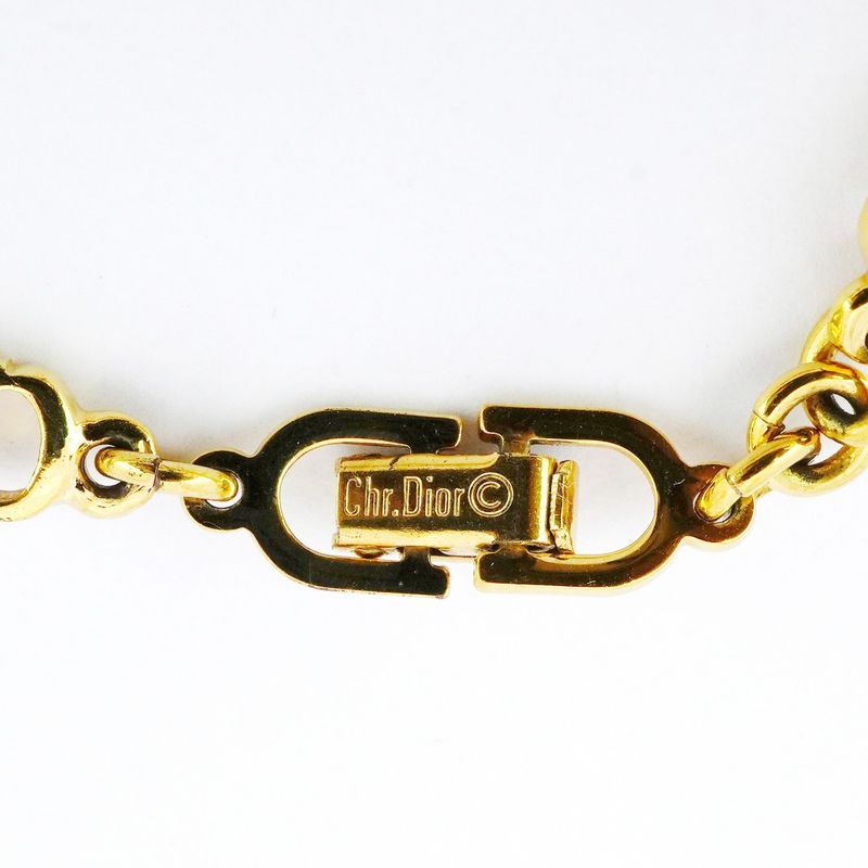 Christian Dior Bracelet CD Logo GP Plated Gold Ladies