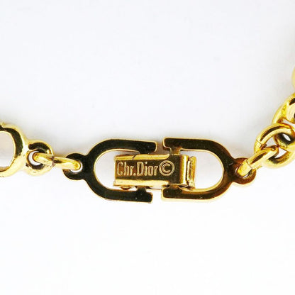 Christian Dior Bracelet CD Logo GP Plated Gold Ladies