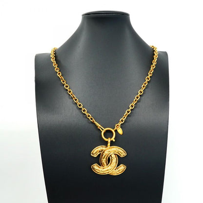 Chanel Necklace Vintage Coco Mark Matelasse GP Plated Gold Ladies