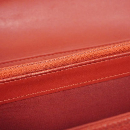 Chanel Long Wallet CC Filigree Caviar Skin Red Gold Hardware Women