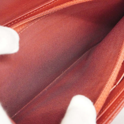 Chanel Long Wallet CC Filigree Caviar Skin Red Gold Hardware Women