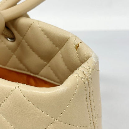 Chanel Tote Bag Cambon Lambskin Beige Silver Hardware Women