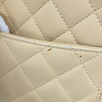 Chanel Tote Bag Cambon Lambskin Beige Silver Hardware Women