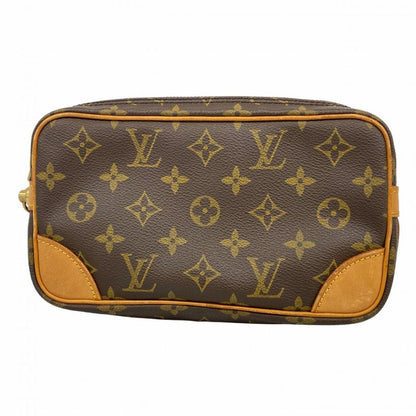Louis Vuitton Clutch Bag Monogram Marly Dragonne PM M51827 Brown Men's