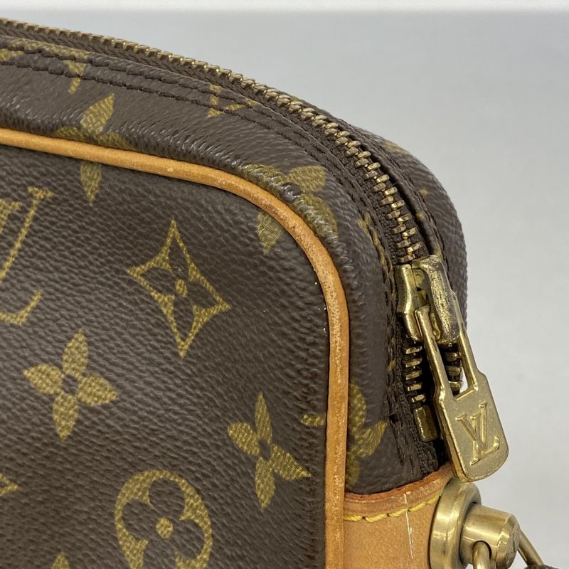 Louis Vuitton Clutch Bag Monogram Marly Dragonne PM M51827 Brown Men's