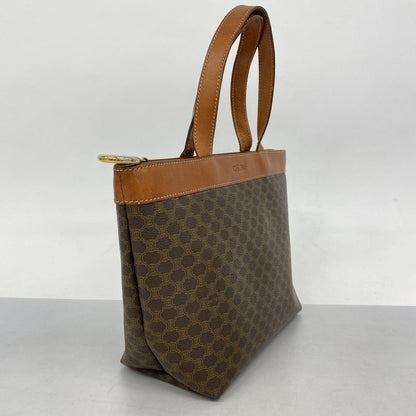 Celine Handbag Macadam PVC Brown Gold Hardware Women