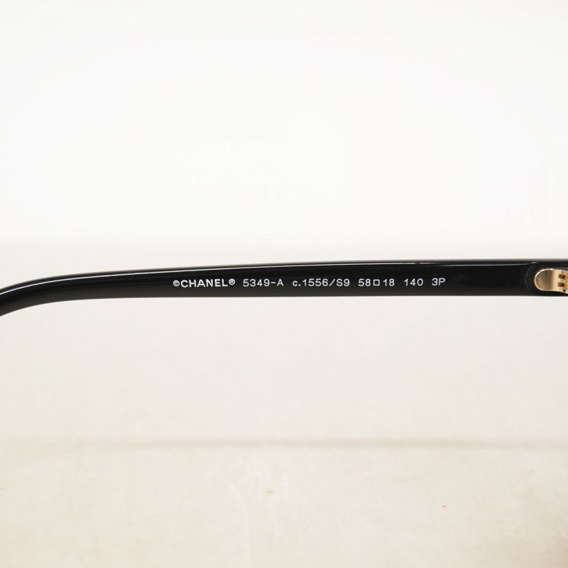 Chanel Sunglasses 5349-a Plastic Brown Gold Hardware Ladies