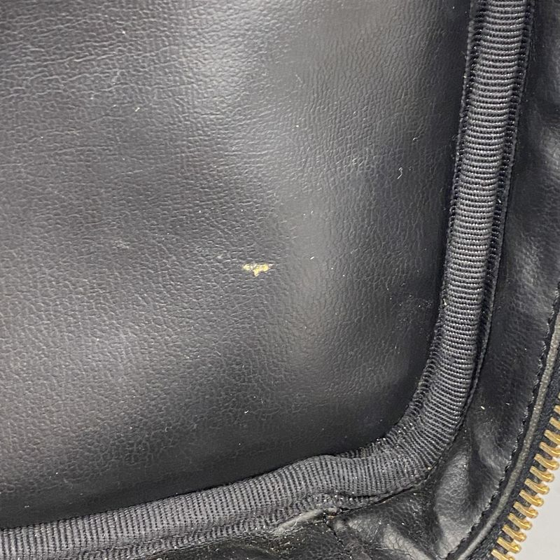 Chanel Vanity Bag Caviar Skin Black Gold Hardware Women