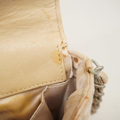 Chanel Shoulder Bag Chocobar New Travel Canvas Beige Silver Hardware Women