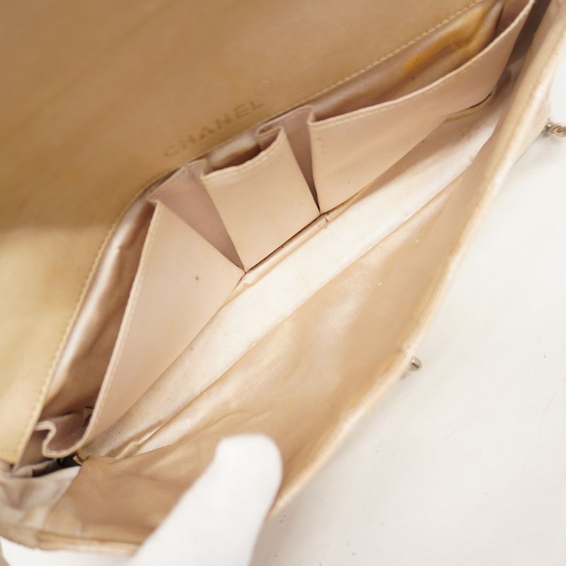 Chanel Shoulder Bag Chocobar New Travel Canvas Beige Silver Hardware Women