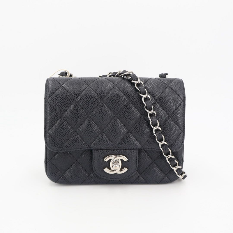 Chanel Mini Matelasse Caviar Skin Single Flap Single Chain Bag