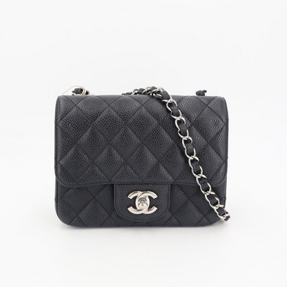 Chanel Mini Matelasse Caviar Skin Single Flap Single Chain Bag