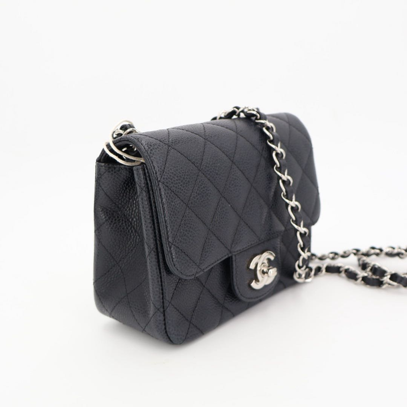 Chanel Mini Matelasse Caviar Skin Single Flap Single Chain Bag