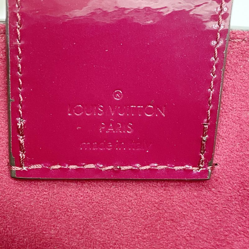 Louis Vuitton Shoulder Bag Vernis Long Beach PM M90480 Magenta Women's