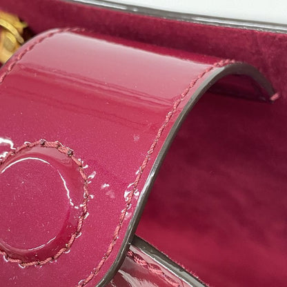 Louis Vuitton Shoulder Bag Vernis Long Beach PM M90480 Magenta Women's
