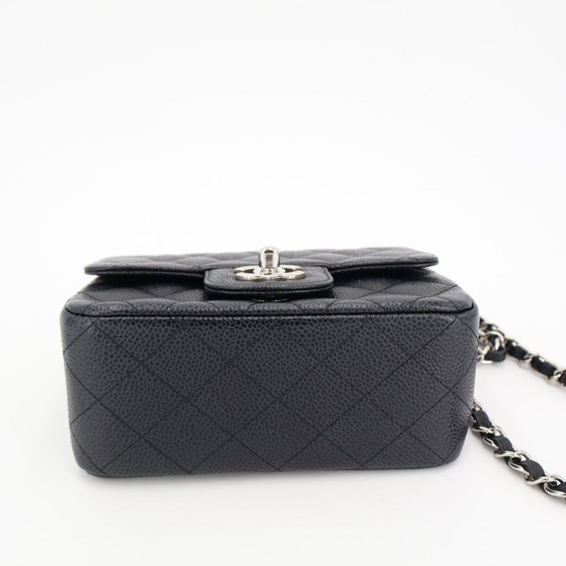 Chanel Mini Matelasse Caviar Skin Single Flap Single Chain Bag