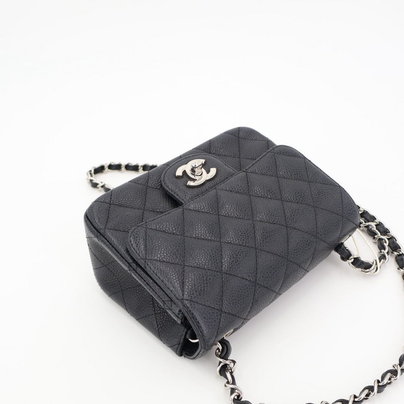 Chanel Mini Matelasse Caviar Skin Single Flap Single Chain Bag