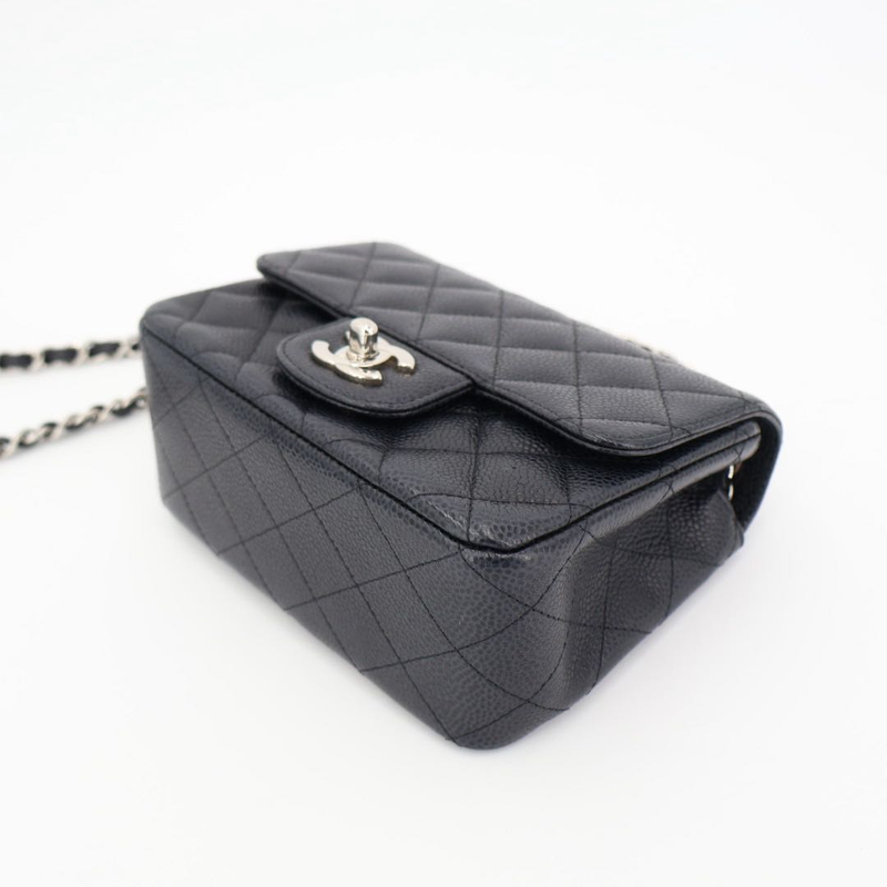 Chanel Mini Matelasse Caviar Skin Single Flap Single Chain Bag