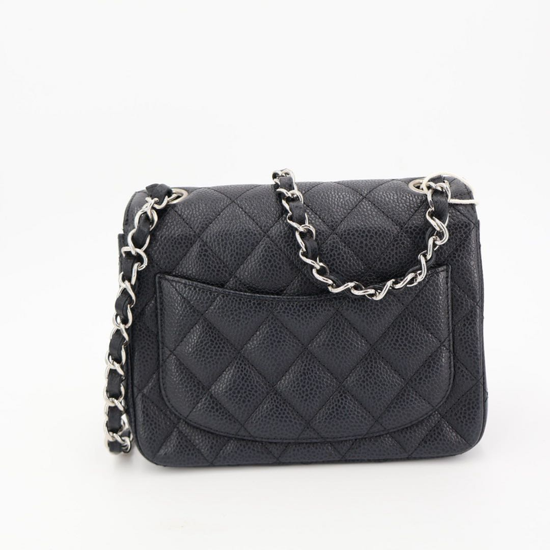 Chanel Mini Matelasse Caviar Skin Single Flap Single Chain Bag