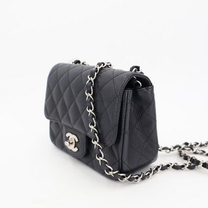 Chanel Mini Matelasse Caviar Skin Single Flap Single Chain Bag