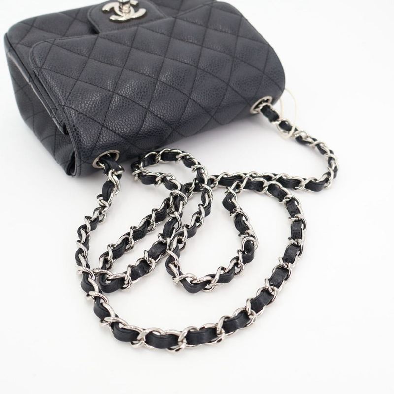 Chanel Mini Matelasse Caviar Skin Single Flap Single Chain Bag