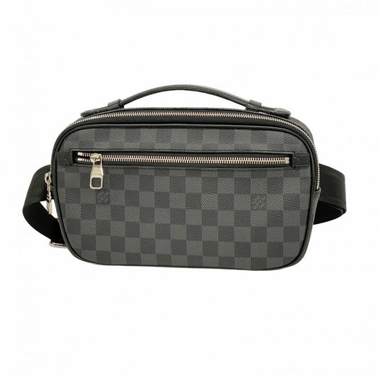 Louis Vuitton Body Bag Damier Graphite Ambler N41289 Black Men's