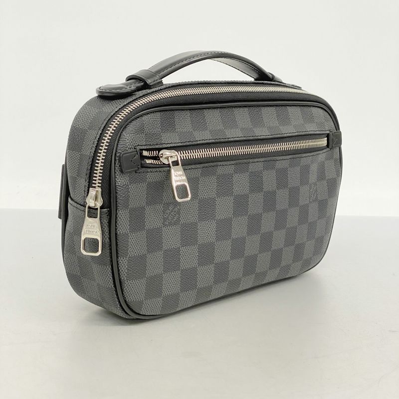 Louis Vuitton Body Bag Damier Graphite Ambler N41289 Black Men's