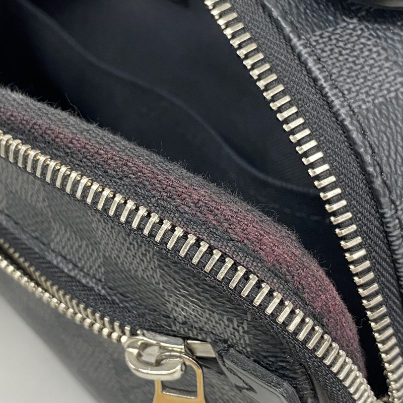 Louis Vuitton Body Bag Damier Graphite Ambler N41289 Black Men's