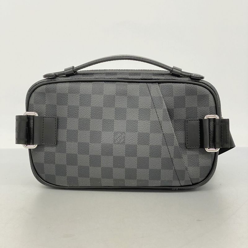 Louis Vuitton Body Bag Damier Graphite Ambler N41289 Black Men's