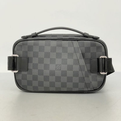 Louis Vuitton Body Bag Damier Graphite Ambler N41289 Black Men's