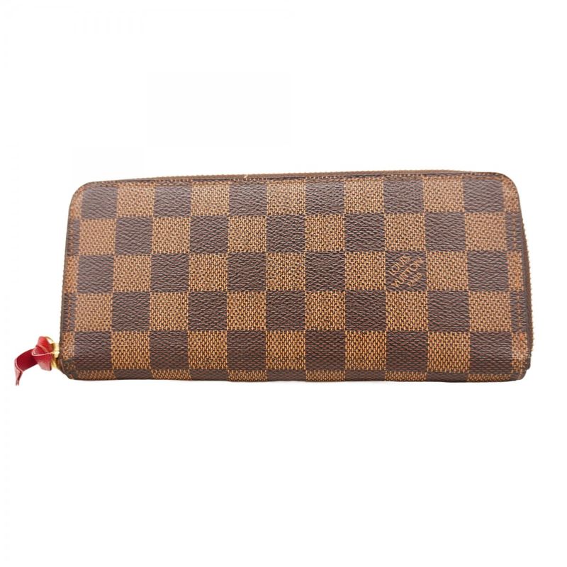 Louis Vuitton Damier Portefeuille Clemence N60534 Three's Ladies Long Wallet