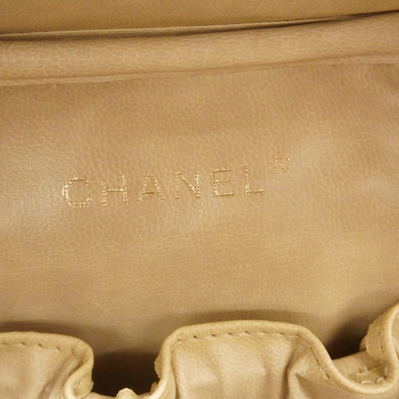 Chanel Vanity Bag Caviar Skin Salmon Pink Gold Hardware Women