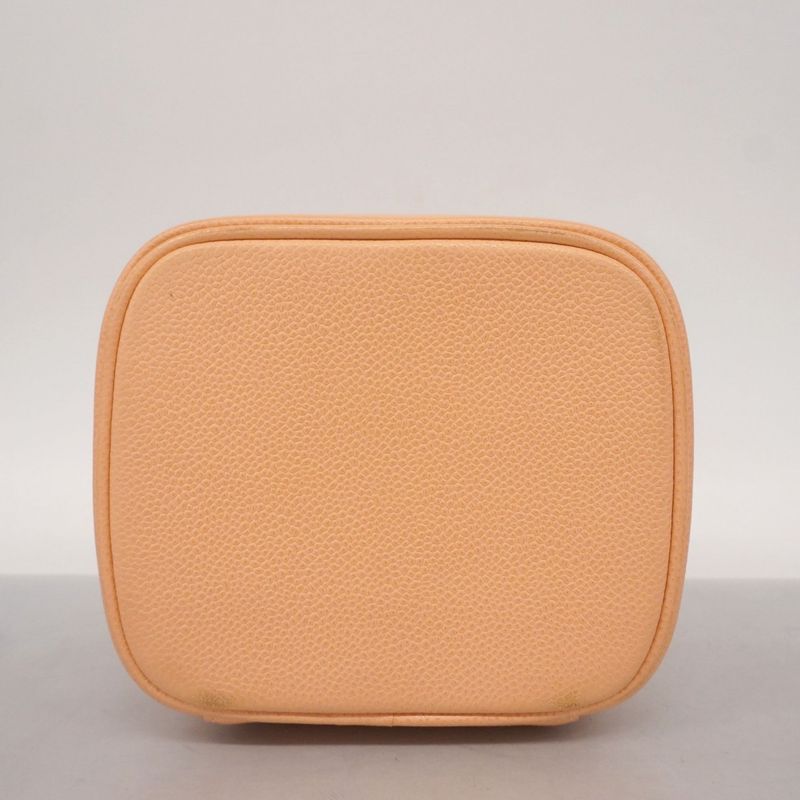 Chanel Vanity Bag Caviar Skin Salmon Pink Gold Hardware Women