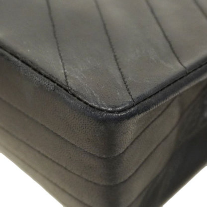 Chanel Shoulder Bag V-stitched Lambskin Black Gold Hardware Women