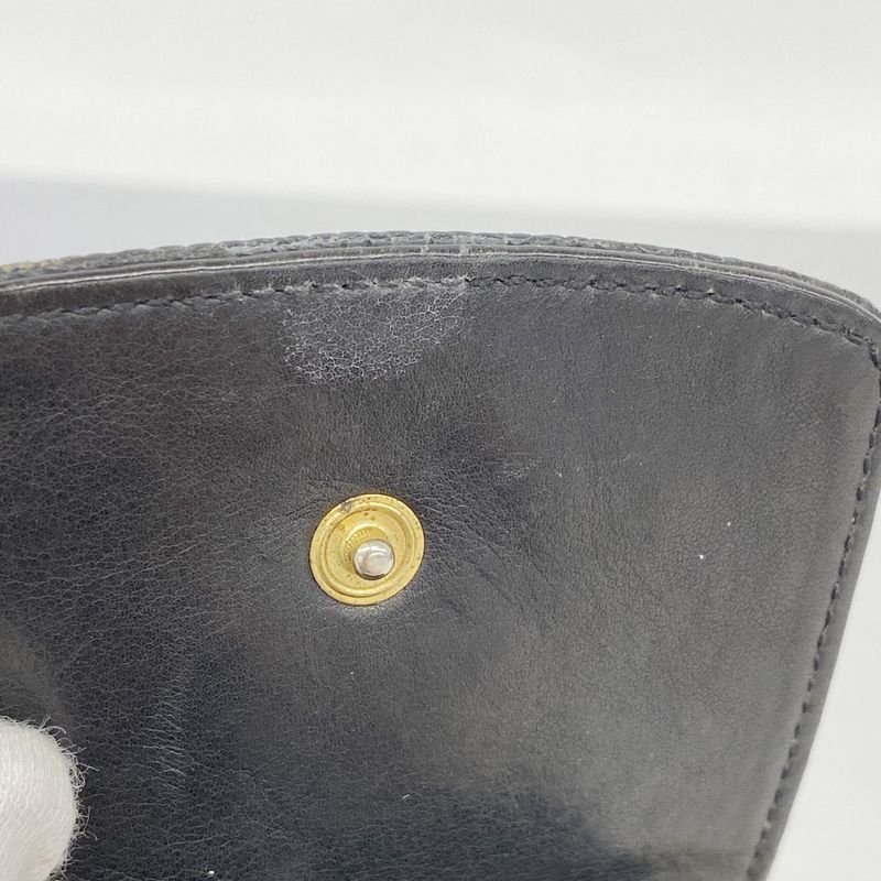 Chanel Shoulder Bag Caviar Skin Black Gold Hardware Women