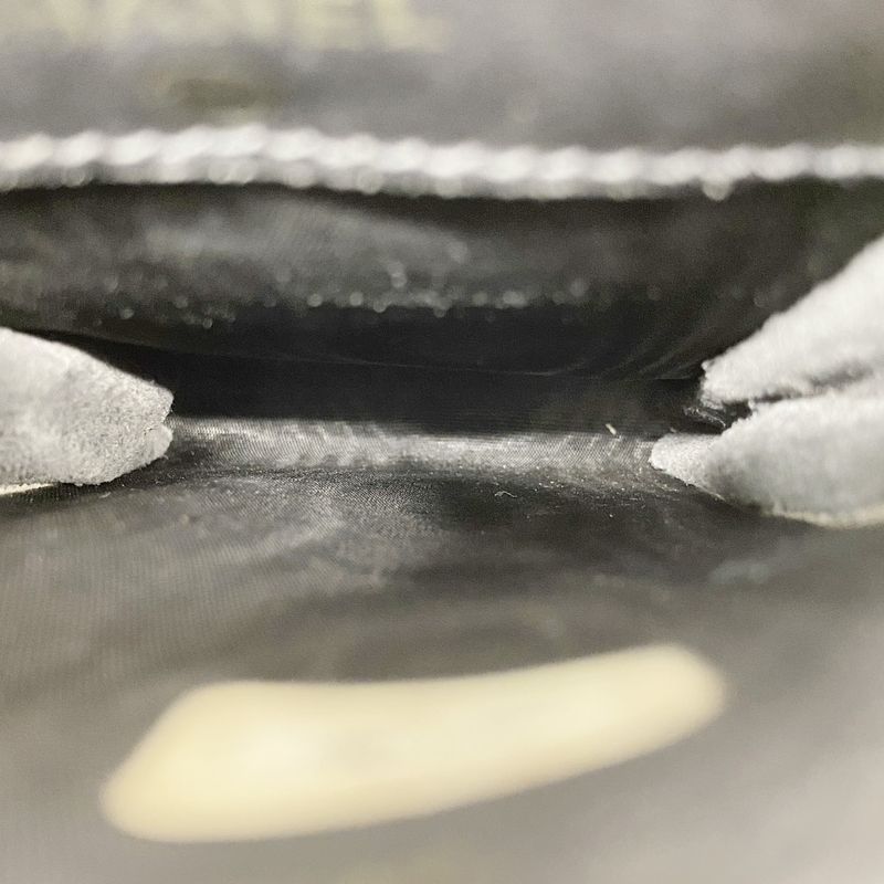 Chanel Shoulder Bag Caviar Skin Black Gold Hardware Women