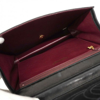 Chanel Shoulder Bag Matelasse Lambskin Black Gold Hardware Women