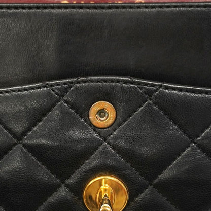 Chanel Shoulder Bag Matelasse / Paris Limited Edition Lambskin Black Gold/silver