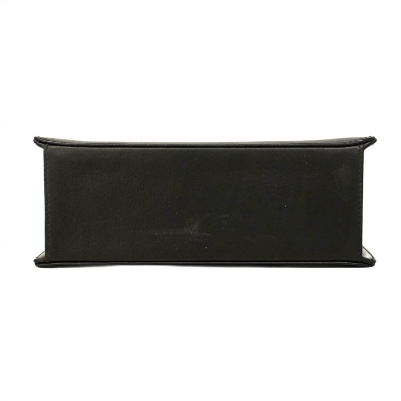 Chanel Handbag Leather Black Gold Hardware Women