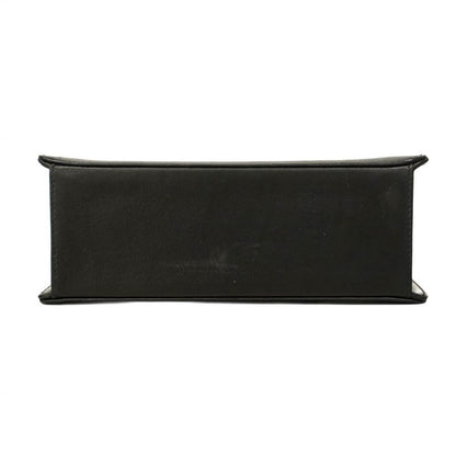 Chanel Handbag Leather Black Gold Hardware Women