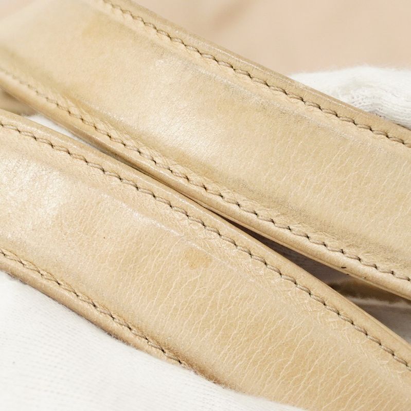 Chanel Handbag In The Mix Leather Beige Gold Hardware 2way Bag Ladies