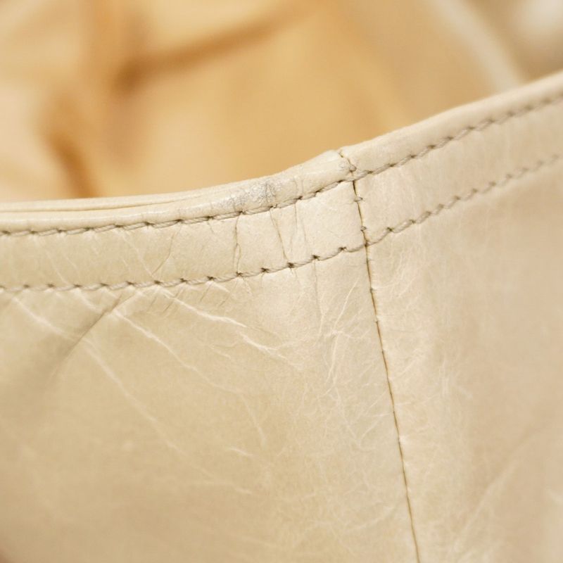 Chanel Handbag In The Mix Leather Beige Gold Hardware 2way Bag Ladies