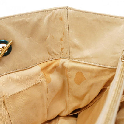 Chanel Handbag In The Mix Leather Beige Gold Hardware 2way Bag Ladies