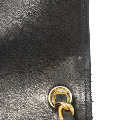 Chanel Shoulder Bag Matelasse Lambskin Black Gold Hardware Women