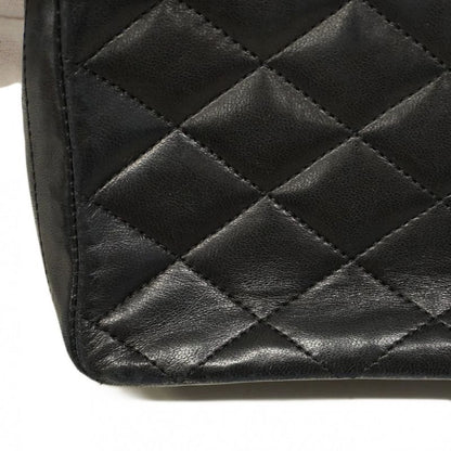 Chanel Shoulder Bag Matelasse Lambskin Black Gold Hardware Women