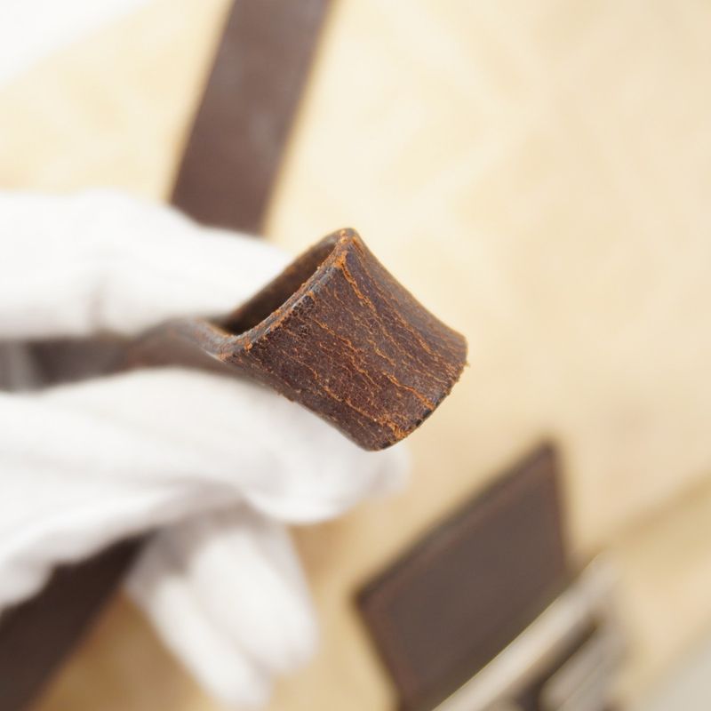 Fendi Handbag Zucca Mamma Bucket Canvas Beige Silver Hardware Women